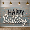 thumbnail image 5 of Rustic Design Birthday Party Banner Wooden Backdrop Sign for Birthday Party Indoor Decoration Event Celebration, 5 of 9