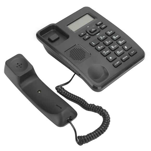 Fixed Telephone With DTMF And FSK System, Home Wired Landline Business Office Telephone, Desktop Landline Phone