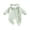 Green, variant on Newborn Baby Girls Footed Romper Long Sleeve Zipper Striped Ruffle Trim Jumpsuit With Headband Infant Cute Coming Home Fall Winter Outfit 0-9 Months