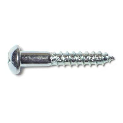 

#8 x 1 Zinc Plated Steel Phillips Round Head Wood Screws (48 pcs.)