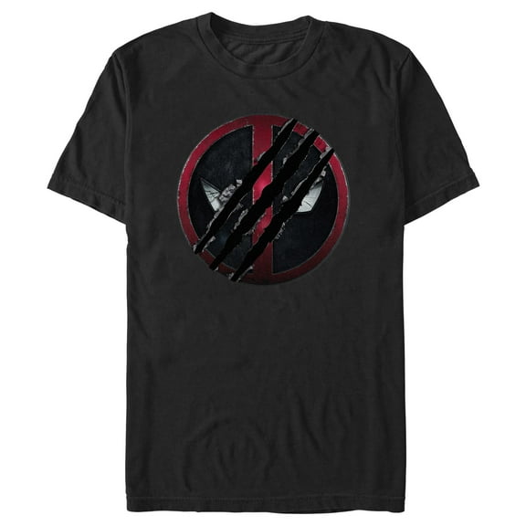 Men's Marvel: Deadpool & Wolverine Slashed Logo Graphic T-Shirt