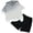C115-Gray, variant on Size 3-7 Years Boys Summer Clothes Hooded Tops Workout Shorts 2 Piece Set Fashion Outfits,2-3 Years