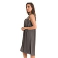 thumbnail image 2 of Dreamcrest Women's Silky Soft Nightgown - Elegant Crochet Trim Sleep Dress for Comfortable Nights (Charcoal, X-Large), 2 of 3