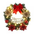 thumbnail image 1 of Christmas Front Door Wreath, Led Lights Battery Operated, Christmas Wreath Party Decorations, 1 of 11