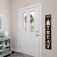 thumbnail image 5 of My Word! Trick or Treat Ghost in Sheet Halloween Porch Board Welcome Sign & Porch Leaner for Front Porch Deck Patio or Wall - Indoor Outdoor Farmhouse Rustic Vertical Home Decor 8"x46.5", 5 of 5