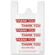 Ginkgo 350 Count Thank You Plastic Bags with Handles Shopping Grocery Bags, (20.6 x 11.5 inch) White