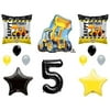 5th BIRTHDAY CONSTRUCTION Balloons Decoration Supplies Party Boy Dump Truck Bulldozer Fifth