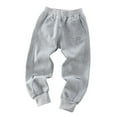 thumbnail image 3 of HAOTAGS Big Boys Sport Sweatpants(5-13), Casual Fall Winter Elastic Waist Active Jogger Pants Gray 8 Years, 3 of 6
