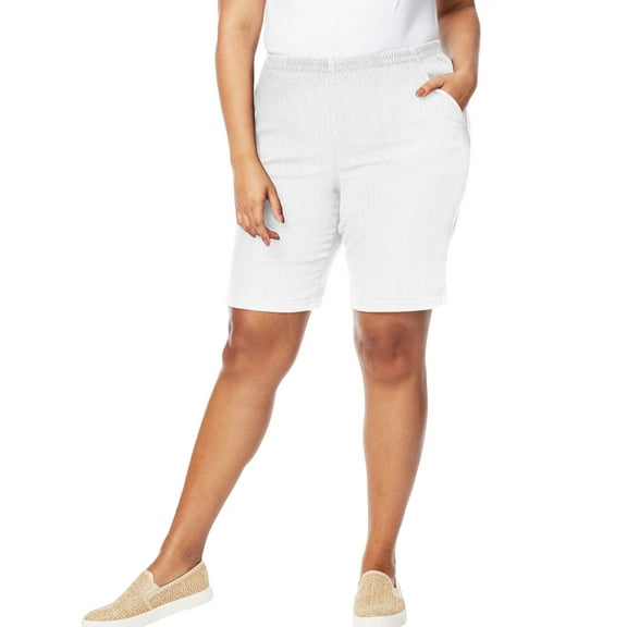 Just My Size Womens Stretch Denim Pull-On, Shorts (5X)