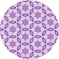 thumbnail image 1 of Ahgly Company Tapis Rond Lavable en Machine Intérieur Transitionnel Violet Orchidée Moyen, 4 Pieds Rond, 1 of 7