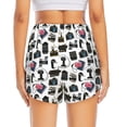 thumbnail image 2 of Lsque Cool Camera Printed Women's Running Shorts with Liner Pockets,Elastic Quick Dry Workout Athletic Gym Yoga Shorts,Womens High Waist Shorts-Small, 2 of 9
