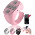 thumbnail image 1 of Fingertip Wireless Bluetooth Remote Control, 2026 Upgraded Scrolling Ring Bluetooth Page Turner for Phone, Camera Shutter Scroller Remote for Short Video Music (Pink), 1 of 13