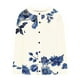 thumbnail image 5 of Cárdigan informal de punto con estampado floral para mujer, chaqueta abotonada y abrigo superior para mujer, 5 of 5