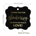 thumbnail image 7 of Inkdotpot Pack Of 100 Real Gold Foil Bracket Shape Paper Tags Thank You Baby/ Bridal Shower Favor Hang Tags, 7 of 7