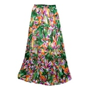 Mogul Women's Maxi Skirt Beach Floral Printed Holiday Bohemian Long Skirts
