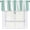 Aqua White Striped, variant on Grey Striped Valances for Windows Rod Pocket Valance Curtains Light Filtering Window Treatments 18"X54" Short Curtains for Kitchen Cafe Bathroom Bedroom 1 Panel