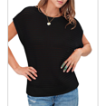 thumbnail image 2 of Top de Crochet con Cuello Redondo y Corta para Mujer, Color Negro, Talla M, 2 of 8