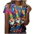 thumbnail image 2 of PNTUTB Carnival Women's Fashionable Printed Casual Round Neck Short Sleeved Loose Comfortable T-shirts, 2 of 6