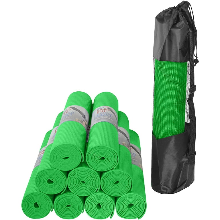 Hello Fit Yoga Mats (68 x 24 x 4mm) with Carrying Bags - Studio