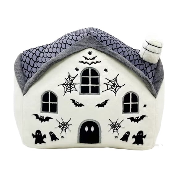 Halloween Haunted House Plush Toys, Spooky Stuffed House Toys for Tabletop Display, Fun Halloween Decorations for Home Mantel Party and Holiday Gift for Boys Girls, Collectors and Plush Enthusiasts