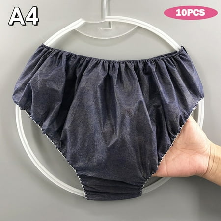 

(Type A4) 10PCS Women Disposable Cotton Underwear Travelling Postpartum Panties Non-woven
