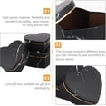 thumbnail image 2 of NOGIS Heart- Shaped Gift Cases Heart Shaped Gift Box 3pcs Candy Packaging Boxes with Lid Flower Bouquet Box Floral Arrangements Bucket for Wedding Valentines Day Proposal Storage Cases, Black, 2 of 7