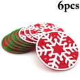 thumbnail image 2 of Christmas Absorbent Coaster Xmas Tree Snowflake Coaster Silicone Drink Coaster, 2 of 10