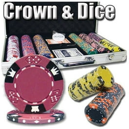 Fake Aces-500 Piece 14 Gram Clay Composite Poker Chip Set with Case Premium Playing Cards 5X Dice Casino Quality Poker Chips with Denominations-number