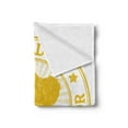 thumbnail image 2 of Ecuador Soft Flannel Fleece Throw Blanket, Republica Del Ecuador Lettering Political Map Retro Sunrays Stamp, Cozy Plush for Indoor and Outdoor Use, 50" x 70", Earth Yellow Cream, by Ambesonne, 2 of 5