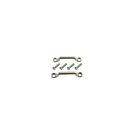 Single Door Auto Parts MACs Auto Parts 16-26677 Model T Ford Door Stop Bracket & Mounting Screws - Footman Loop - Nickel Plated - Closed Car ()