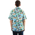 thumbnail image 3 of Made in Hawaii Men's Hawaiian Shirt Aloha Shirt in Santa in Hawaii Christmas In Hawaii in Blue XL, 3 of 3