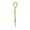 thumbnail image 2 of FB Jewels 14K Yellow Gold Solid Polished Large Whale Tail Pendant, 2 of 3