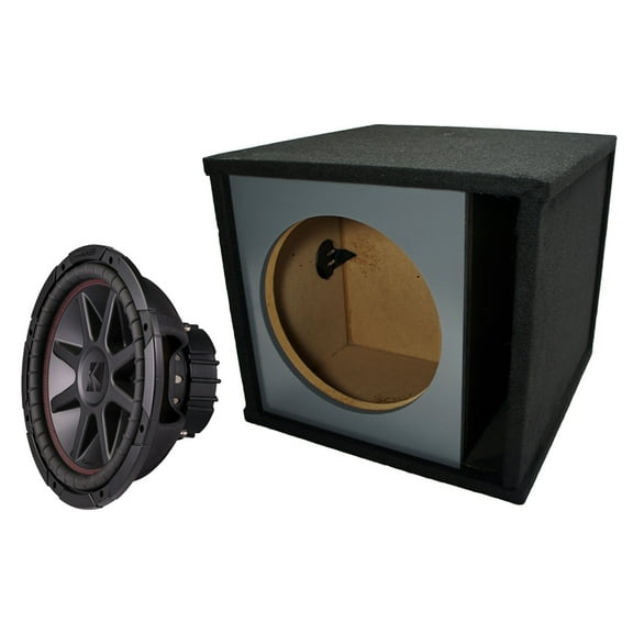Kicker 43CVR122 400W RMS 2 Ohm Sub & ASC SOLORND1X12V Single Sub Box