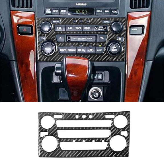 Soft Carbon Fiber Car Interior Decor Kits Carbon Fiber Interior Radio Control Cover Trim For Lexus RX300 1998-2003 Sticker
