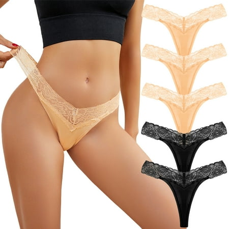 

Underpants Lace Panties Underwear Panties Bikini Solid Womens Briefs Knickers Christmas Gift 5 Pieces Cotton Panties For Womens