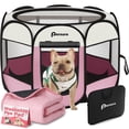 thumbnail image 1 of Corral para Mascotas Persure para Interior/Exterior para Perro y Gato Rosa Pequeño, 1 of 6