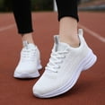 thumbnail image 3 of CAICJ98 Womens Tennis Shoes Womens Running Shoes Athletic Slip On Walking Comfort Sneakers Breathable Casual Loafers,White, 3 of 5