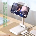thumbnail image 2 of IBAOLEA ,Tablet Stand Adjustable,Phone Holder, Adjustable Angle Desktop Phone Holder, Mobile Phone Holder with USB Charging Ports, Suitable for iPhone, iPad, Tablet Computers White, 2 of 8