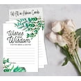 thumbnail image 6 of Inkdotpot Pack Of 50 Greenery Advice Cards, Wishes & Wisdom For The Bride and Groom, Wedding Mad Libs Game Activity 5x7 inches, 6 of 8