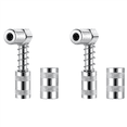 thumbnail image 1 of 2X Grease Nozzle Adapter Grease - Accessory Grease Coupler Adapter with Sleeve 3 Jaw Angle Grease Tool,2 set x coupler adapters,Silver, 1 of 5
