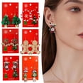 thumbnail image 3 of Wartleves Nuevos pendientes de árbol de Navidad de peluche de moda para mujer, lindas campanas de Papá Noel para vacaciones K0a2, nuevo pendiente de Navidad Je Drop, 3 of 6
