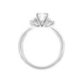 thumbnail image 4 of 2 Carat DEW Oval-Cut Moissanite 10K White Gold Three-Stone Engagement Ring, 4 of 4