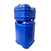 WaterPrepared ReadyJug 7 Gal Stackable Water Storage Container with Spigot, Blue, 2 Pack