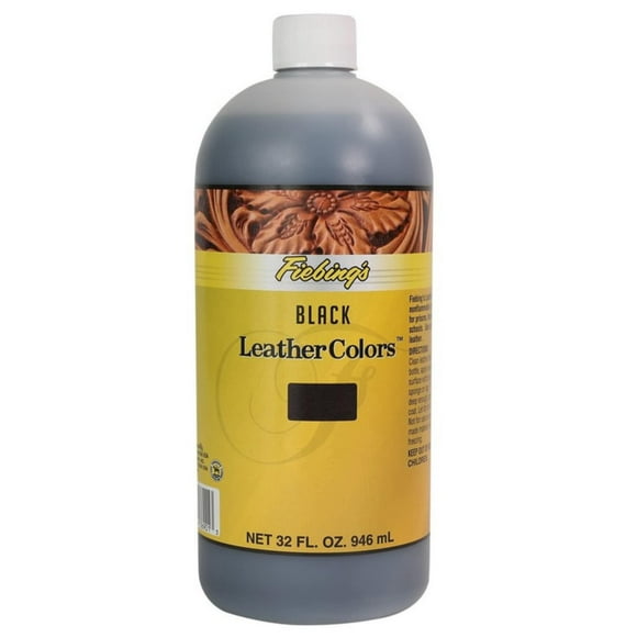 Dye Fiebing's Leathercolors, color negro de cuarzo, 946 ml