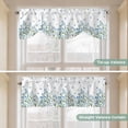 thumbnail image 5 of Spring Blue Flowers Tie Up Valance Curtains for Windows, Kitchen Curtains Window Treatments, Leaves Country Plants Farmhouse Short Window Shades Valances for Bedroom Bathroom Cafe 54"x18", 5 of 8