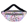 thumbnail image 4 of Riñonera de moda para mujer, riñonera de PU, riñonera multifuncional para teléfono móvil, riñonera cruzada con estampado láser, 4 of 4