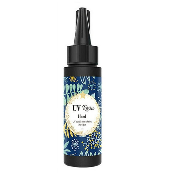Hard UV Resin Glue Clear Ultraviolet Curing Quick Drying Epoxy Resin UV Glue DIY Jewelry Making Tools, 50G