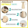 thumbnail image 4 of Small Round Pedestal End Table Fluted Drink Table Martini Table Accent Side Table for Living Room, 4 of 9