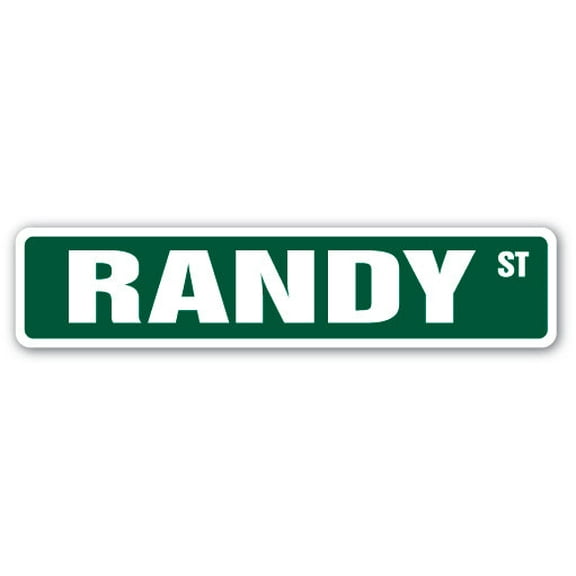 RANDY Street Sign Childrens Name Room Sign | Indoor/Outdoor |  18" Wide