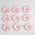 thumbnail image 4 of 10pcs Shining Flower Rhinestone Embellishment Flatback Button Wedding Decoration Pink, 4 of 8